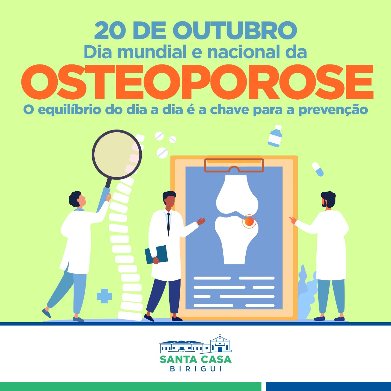 Dia mundial e nacional de combate a osteoporose