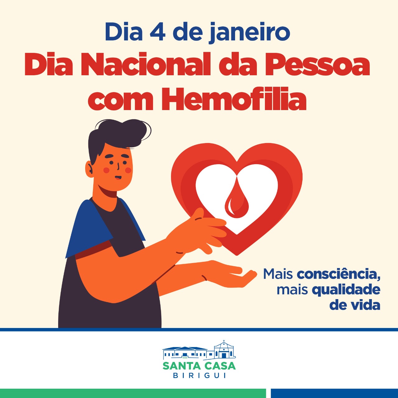 4 de janeiro – Dia Nacional da Pessoa com Hemofilia